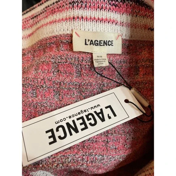 L'Agence Julius Tweed Waffle Stitch Knit Stretch Mini Skirt size M NWT